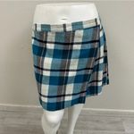 True Craft Blue Plaid Faux Wrap Mini Skirt - New - Size 18 Photo 2