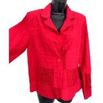 Coldwater Creek NWT  Red Eyelet And Lace Detail Women's Size S Photo 1