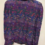 Bill Blass Vintage Silk Multi-color Paisley Long Sleeve Blouse w/ tie |… Photo 2