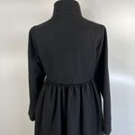 Anthropologie  Tracy Reese Wool Pea Coat  Silk Lining Bridgerton Black Photo 8