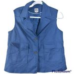 Anne Klein Mariner Royal Blue Button Front Vest 12 Photo 0