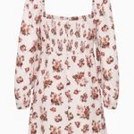 Aritzia Sunday Best Delilah Longsleeve Dress Pink Floral Photo 5