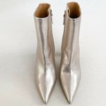 Tory Burch NEW  Size‎ 8.5M Penelope 90MM Metallic Calf Leather Point Bootie Gold Photo 9