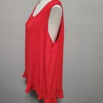 Avon Signature Collection red flutter hem blouse size 1X Photo 3