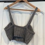 Free People  Sunkeeper Gray Cable Knit Crop Tank Size Small‎ Photo 5