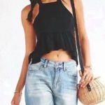 Stone Cold Fox  Liam black tank crop top in size m/l Photo 0