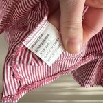 Solitaire ✨  Women’s Red White Striped Bell Sleeve Top Medium Photo 4