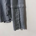 Chaser  Henley Shirt Womens Medium Grey Thermal Waffle Knit V Neck Top Sz M Bella Photo 2