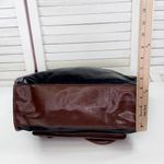 Franco Sarto  Faux Leather Large Tote Shoulder Bag Black Brown Photo 11