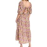 MINKPINK  Yasamin Tiered Midi Dress in Pink Yellow Floral M Photo 1