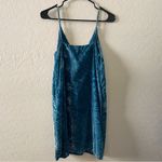 Black Swan  Blue Floral Velvet Mini Dress Photo 1