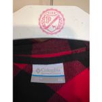 Columbia  Red And Black Plaid Hooded Flannel Top Woman’s Size 2X Flaws Photo 7