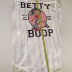 Betty Boop Shirt Womens L Baseball Jersey Novelty Button Down Uniform Top Retro Photo 6