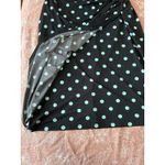 Connected Apparel Macy's Black with Turquios Polka Dot Dress Size 10 Photo 5