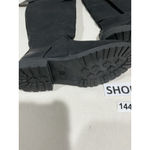 Womans Black Size 8 Faux Leather knee length Back Zip Boots Photo 3