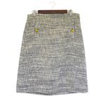 J.Crew New Speckled Tweed A-Line Midi Pencil Skirt Neutral Cream Gray Size 12 Photo 1