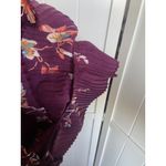 Ann Taylor Ann Taylor Factory Womens Shorts Sz 6 Maroon Floral Burgundy Pleated Dress Photo 6