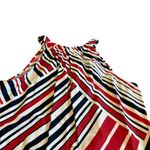 Jude Connally Stripe Sleeveless Dress Halter Stretch Loose Shift Fit Size Large Red Photo 6