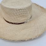 Anthropologie  Sensi Studio Glamour Fray Edge‎ Boater Hat NWOT Photo 3