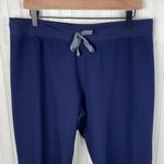 FIGS Livingston Basic Scrub Pant Women's Size Large Navy Blue Straight Leg Yoga Photo 2