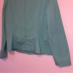 Lafayette 148 Two Way Zip Blazer Women Size 12 Designer Moto Jacket Quiet Luxury Blue Photo 9