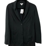 J.Jill NWT  Black Ponte Blazer Jacket  XS Shawl Collar Button Front Long Sleeve Photo 0