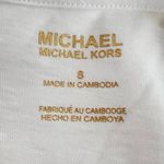 Michael Kors MICHAEL Studded Short Sleeve T Shirt White Gold Tone Size Small Photo 5