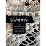 Swoon Cream Crochet Lace Vest 100% Cotton, Boho Festival Layering Piece S/M Size M Photo 4