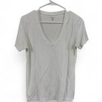 Brandy Melville  Cream V-Neck Tee Photo 0