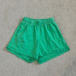 Pangaia Organic Cotton Shorts Green Pull On Loungewear Casual Womens Size XXS Photo 2