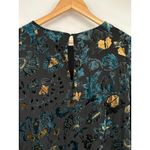 Carolina belle  Velvet Burnout Floral Mini Shift Dress Size 4 Bell Sleeve Fairy Photo 3