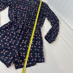 Daniel Rainn  Women’s Navy Bird Print Long Sleeve Romper Novelty Size S Photo 7