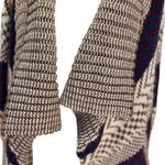 Lovestitch  Soft Chunky Knit Wool Open Print Bohemian Cardigan Beige Size M/L Photo 6