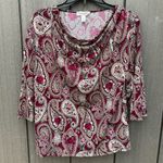 Dress Barn  Petite Paisley Top Photo 6