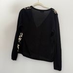 Joseph A L  Black and Gold Sequin Cardigan Photo 1