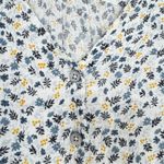 Garnet Hill Garnet White Hill Blue Yellow Floral Blouse Womens 0 Shirt Casual Flowy Spring Photo 4