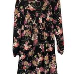 Ann Taylor LOFT Black Floral V Photo 0