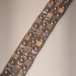 Brighton Silver Tone Brown Beaded Chunky Boho Statement Bracelet Photo 3