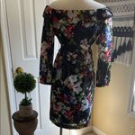 Banana Republic Floral Preppy Long Sleeve Off The Shoulder Dress Photo 1