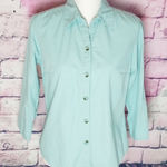 Columbia  M QUARTER SLEEVE COLLARED BUTTON DOWN TOP Photo 0