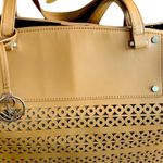 Nine West Camel Tan Cutout Large Cutout Shoulder Tote Vegan Oversize Bag Photo 2