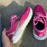 Brooks Adrenaline GTS 23 running shoes in a pink/magenta colorway. Size 6W Photo 3