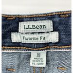 L.L. Bean Favorite Fit Womens Straight Leg Blue Jeans Size 16 Medium Tall Photo 4