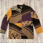 Indigo Moon Boho Patchwork Jacket. Size Medium. Yellow Photo 6