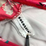 COCOSHIP Womens Floral Wrap Bikini Top Ruffle Pink & White Size 8 Photo 2