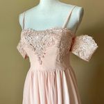 SOLEBLU | Baby Pink Embroidered Cold Shoulder Maxi Dress Sz S Photo 10