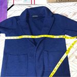 J.Crew 100% Merino Wool Sophie Cropped Blazer Sweater Open Front Navy Size 2 Photo 8