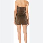 Likely Mini Ali Gold Metallic Strapless Stretch Bodycon Dress Size 6 NWT Photo 1