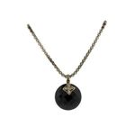 David Yurman Black Onyx Diamond Pendant Capri Necklace in Sterling Silver 18in Photo 5