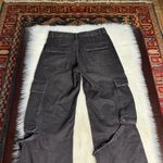 ZARA Black Wide Leg Cargo Jeans Photo 6